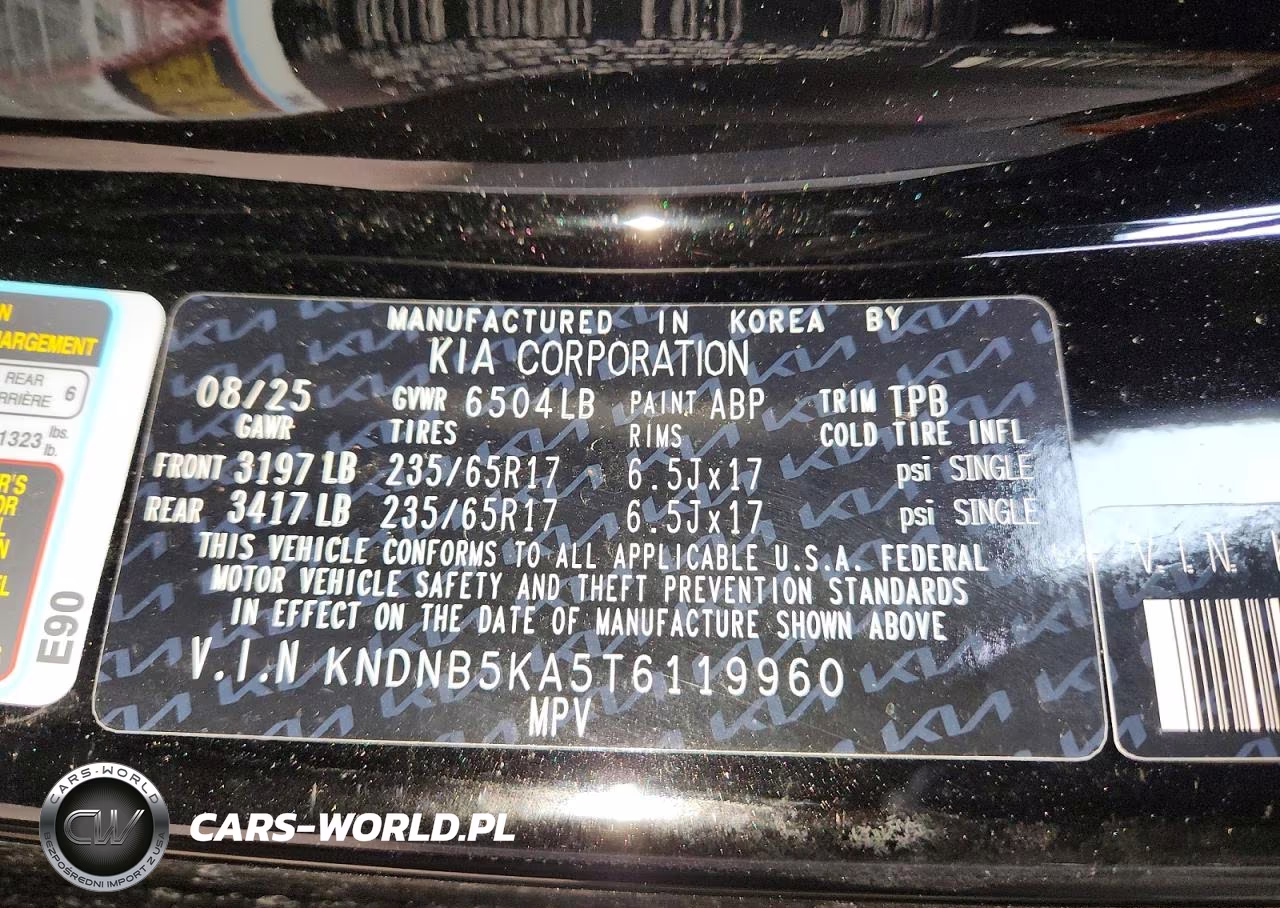 2026 Kia Carnival Lxs VIN:KNDNB5KA5T6119960 - 13