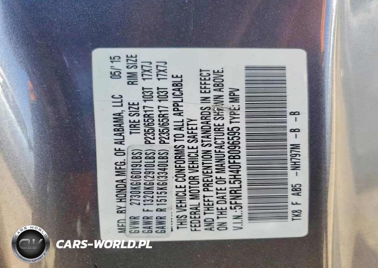 2015 Honda Odyssey Ex VIN:5FNRL5H40FB096595 - 13