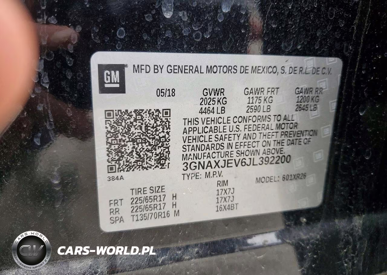 2018 Chevrolet Equinox Lt VIN:3GNAXJEV6JL392200 - 14
