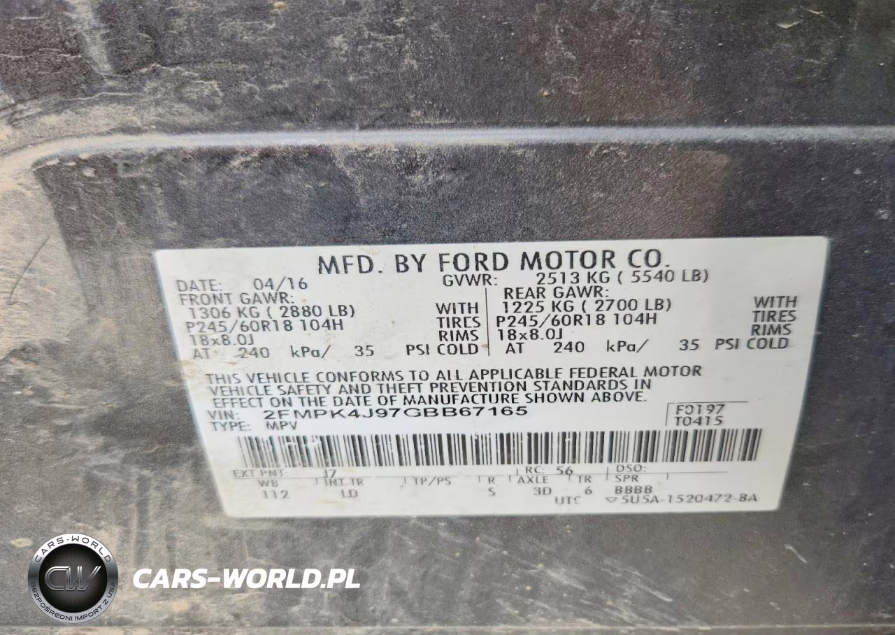 2016 Ford Edge Sel VIN:2FMPK4J97GBB67165 - 14