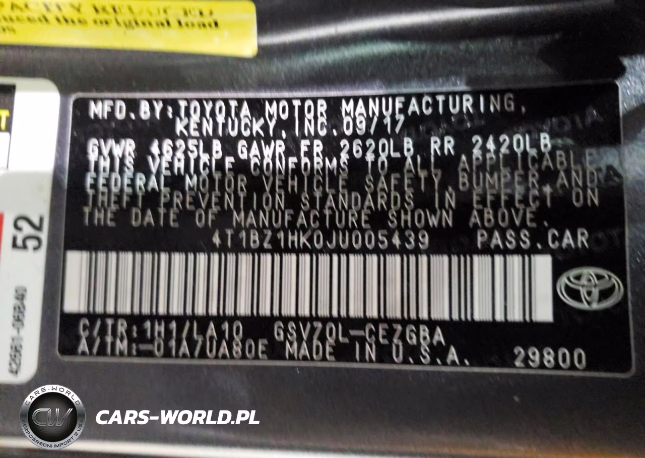 2018 Toyota Camry Xle V6 VIN:4T1BZ1HK0JU005439 - 12