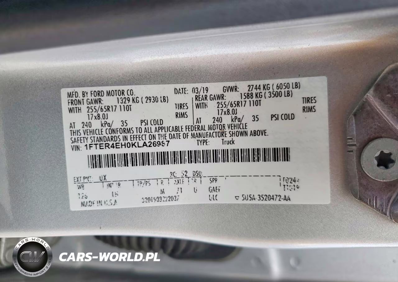2019 Ford Ranger Xl VIN:1FTER4EH0KLA26987 - 13
