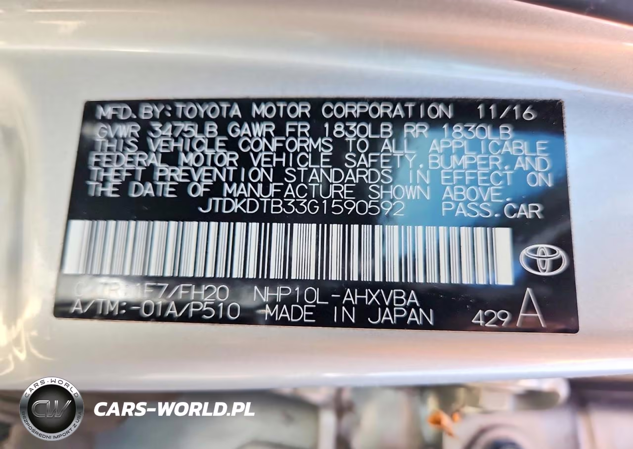 2016 Toyota Prius C One VIN:JTDKDTB33G1590592 - 12