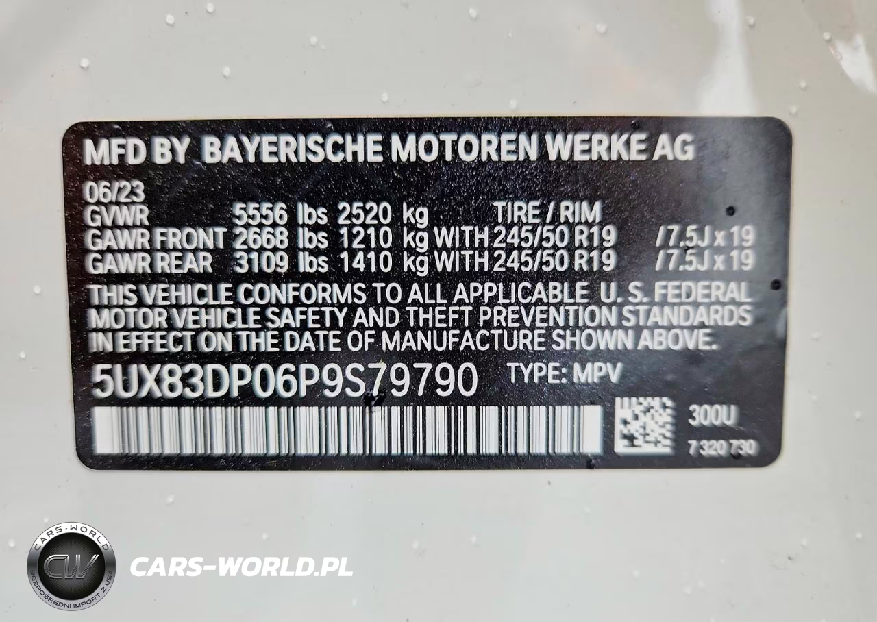 2023 BMW X3 M40I VIN:5UX83DP06P9S79790 - 13