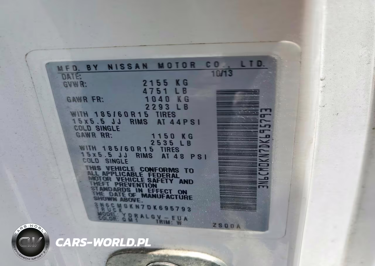 2013 Nissan Nv200 S VIN:3N6CM0KN7DK695793 - 13