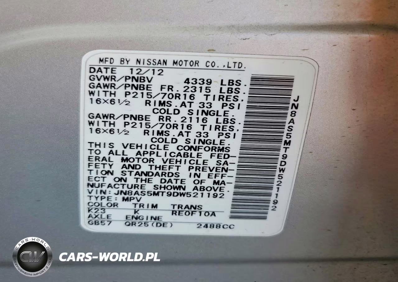 2013 Nissan Rogue S VIN:JN8AS5MT9DW521192 - 13
