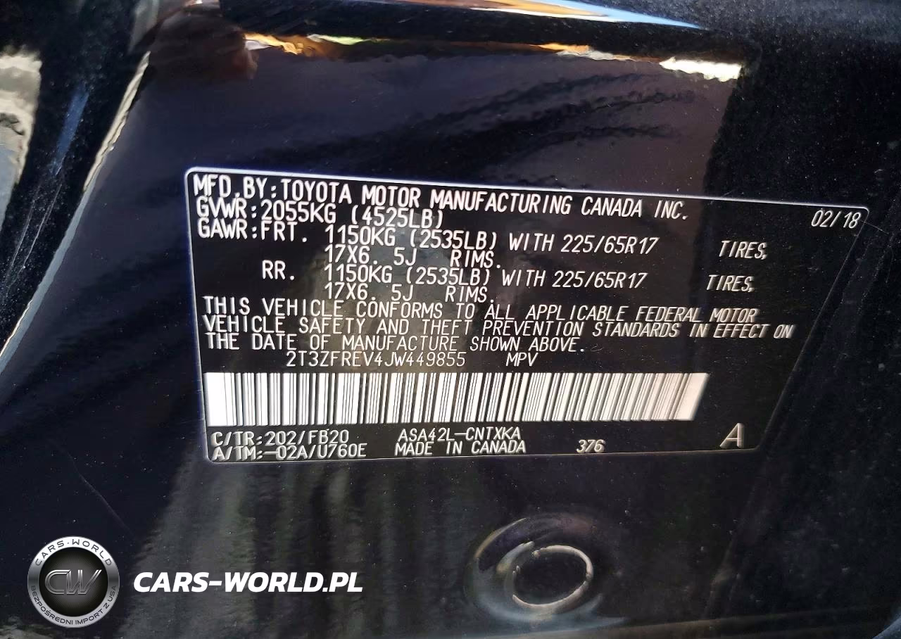 2018 Toyota Rav4 Le VIN:2T3ZFREV4JW449855 - 13