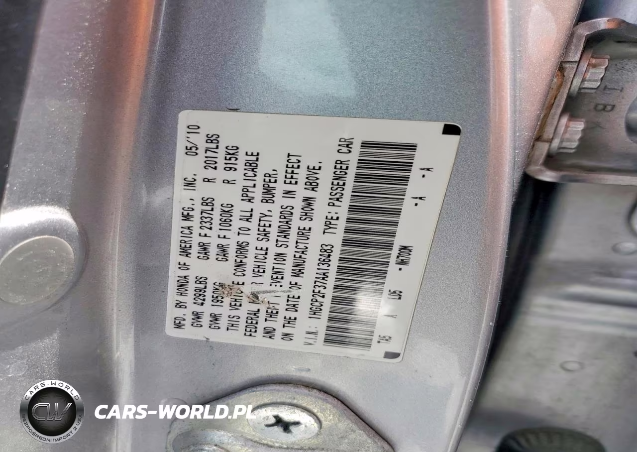 2010 Honda Accord Lx VIN:1HGCP2F37AA136483 - 12