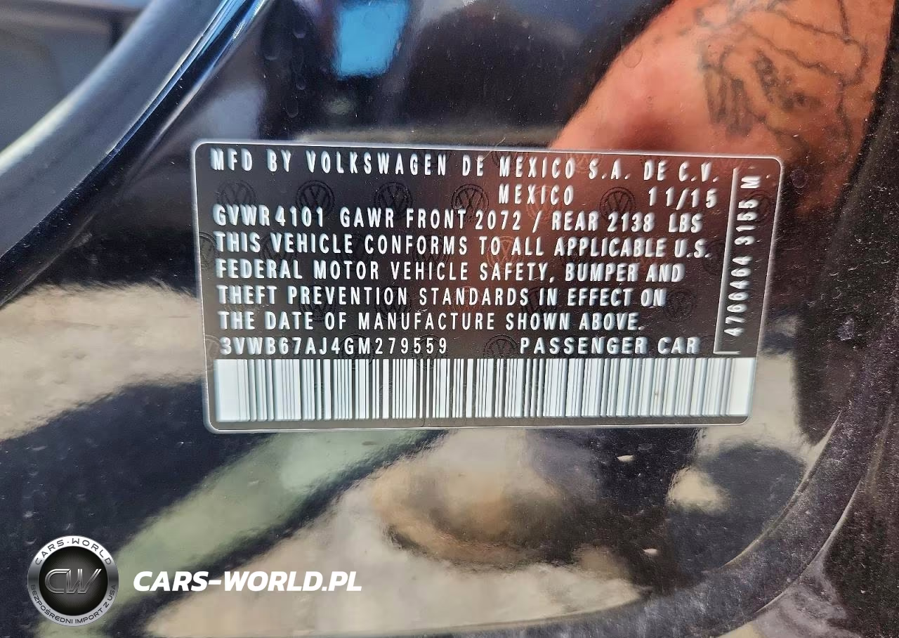 2016 Volkswagen Jetta Se VIN:3VWB67AJ4GM279559 - 12