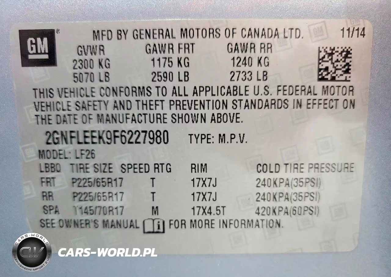 2015 Chevrolet Equinox Ls VIN:2GNFLEEK9F6227980 - 14
