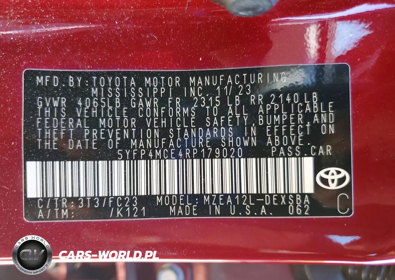 2024 Toyota Corolla Se VIN:5YFP4MCE4RP179020 - 13