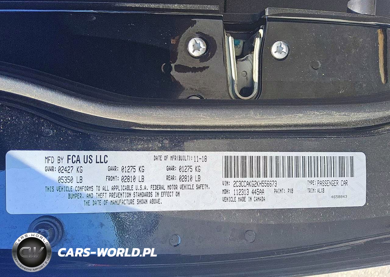 2019 Chrysler 300 Limited VIN:2C3CCAKG2KH556673 - 12