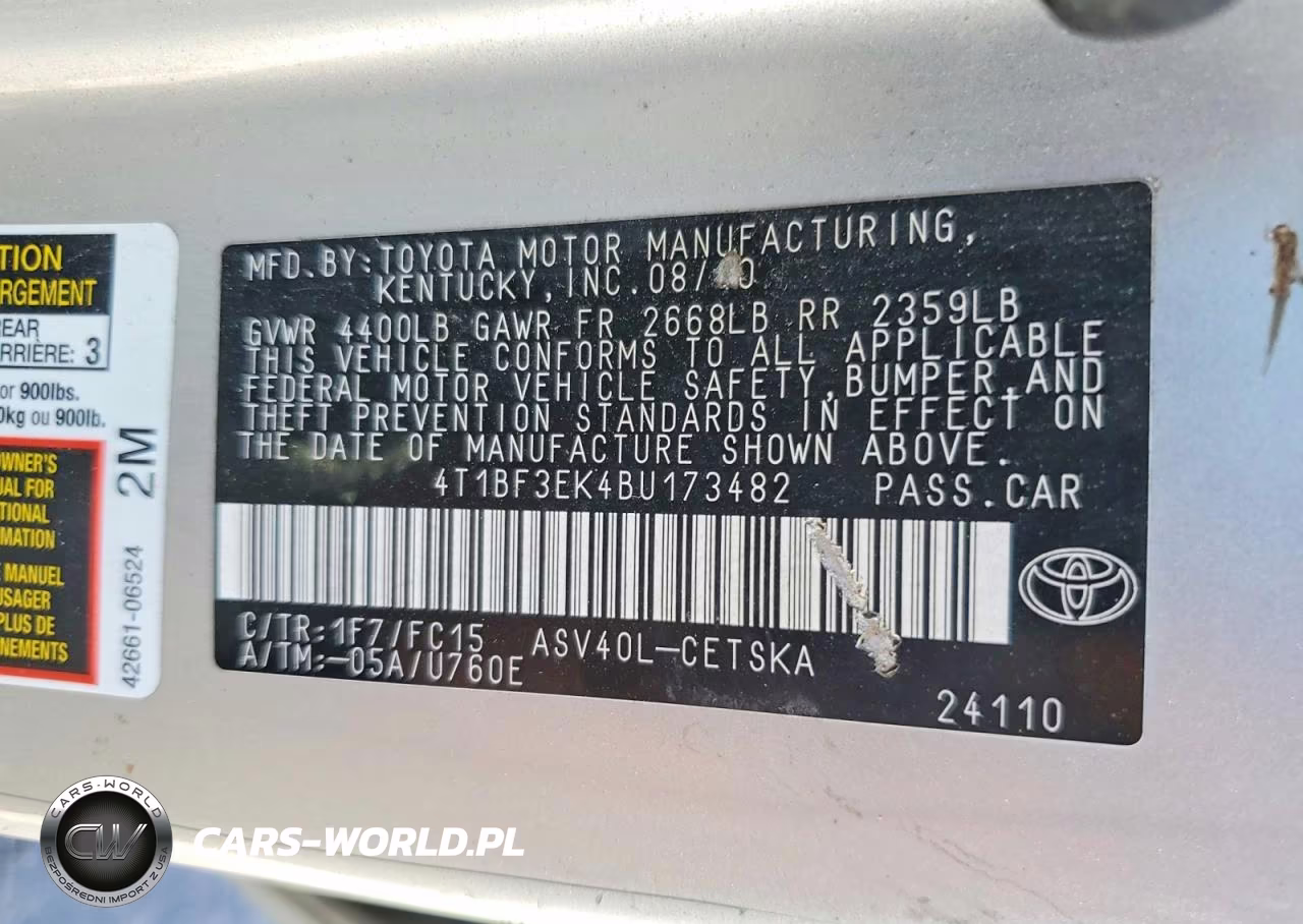 2011 Toyota Camry Se VIN:4T1BF3EK4BU173482 - 12