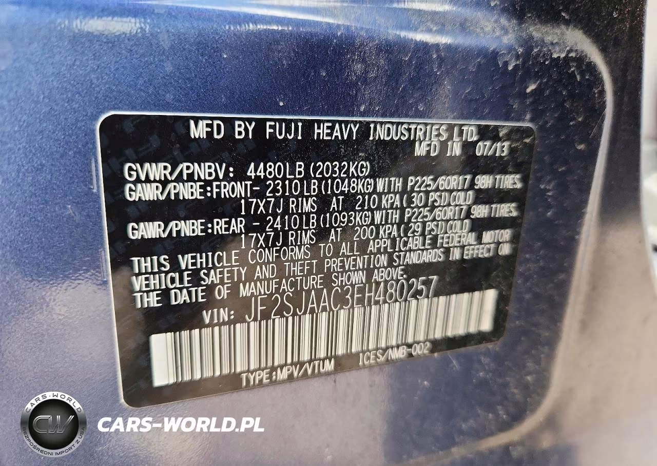 2014 Subaru Forester VIN:JF2SJAAC3EH480257 - 13