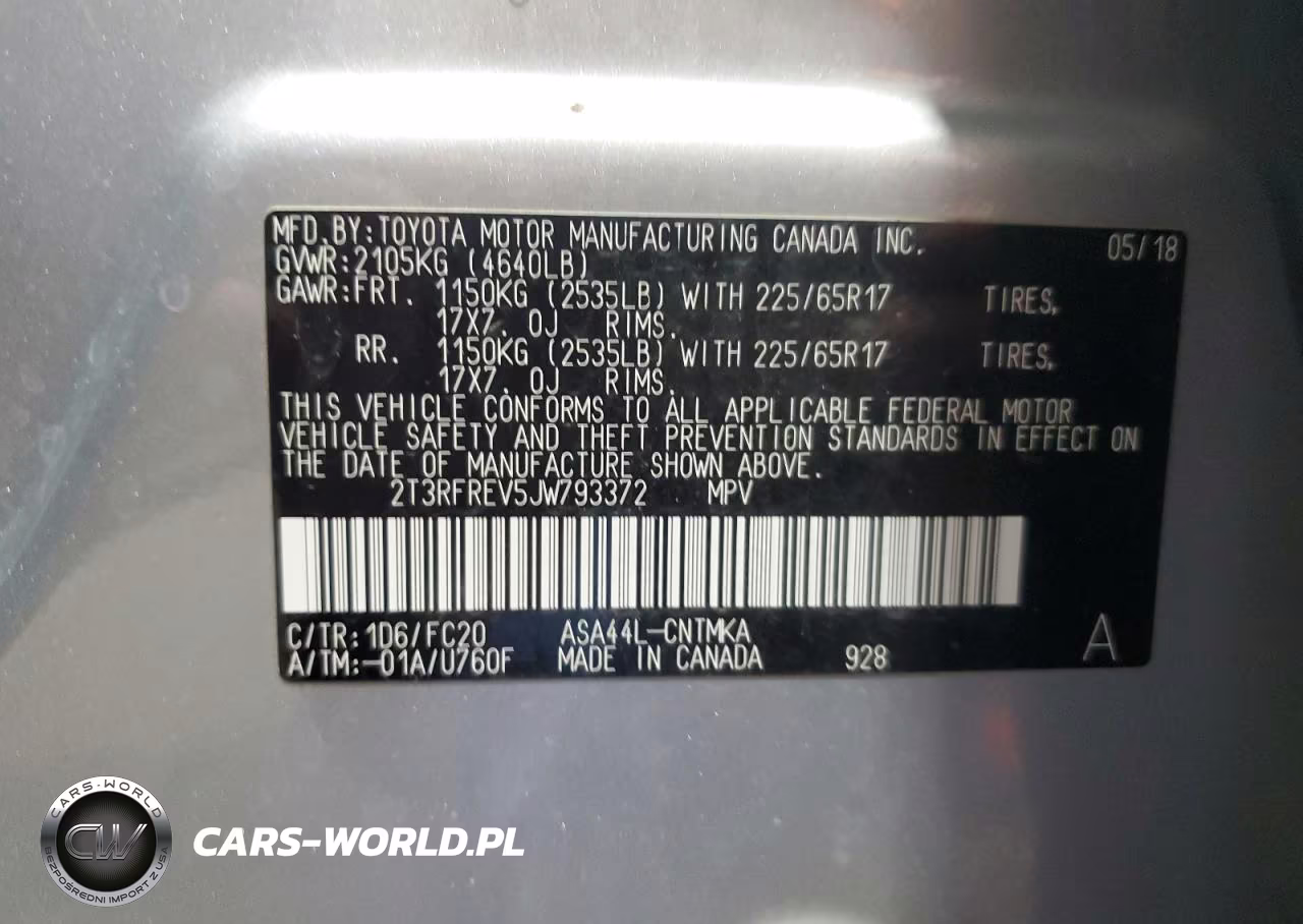 2018 Toyota Rav4 Xle VIN:2T3RFREV5JW793372 - 13
