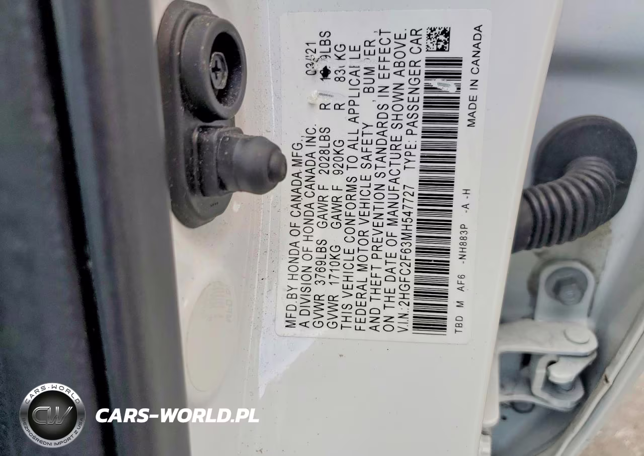 2021 Honda Civic Lx VIN:2HGFC2F63MH547727 - 12