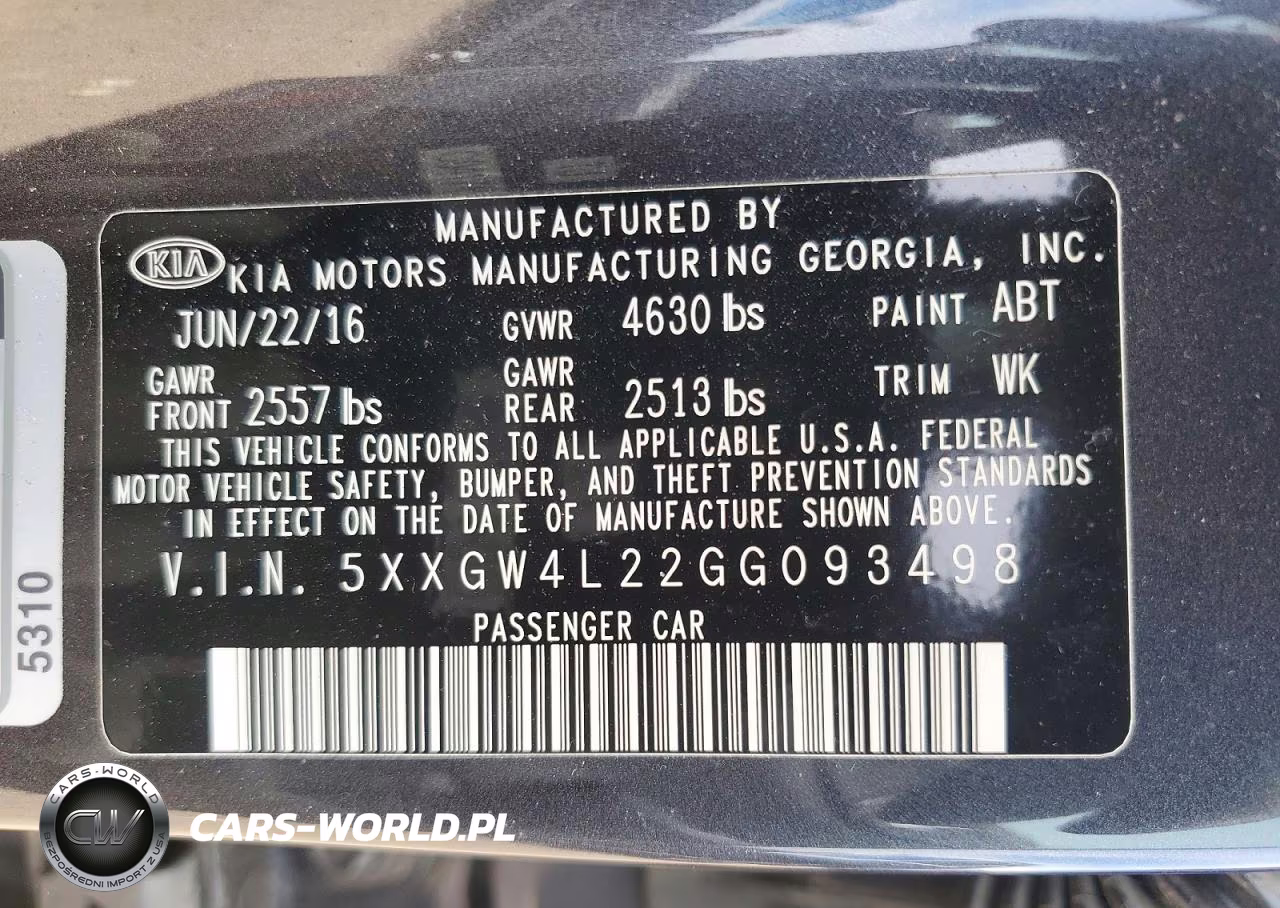 2016 Kia Optima Sx VIN:5XXGW4L22GG093498 - 13
