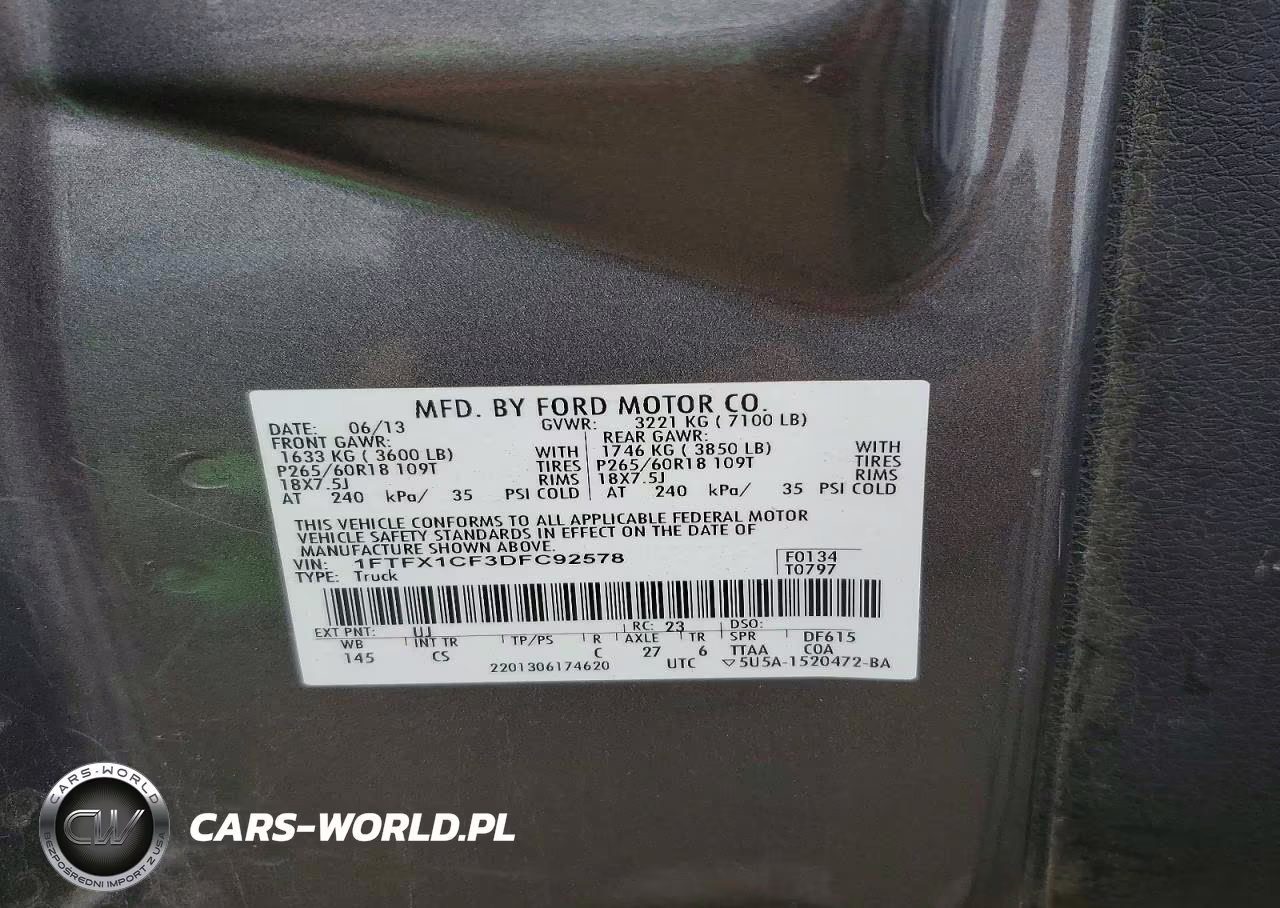 2013 Ford F150 Super Cab VIN:1FTFX1CF3DFC92578 - 12