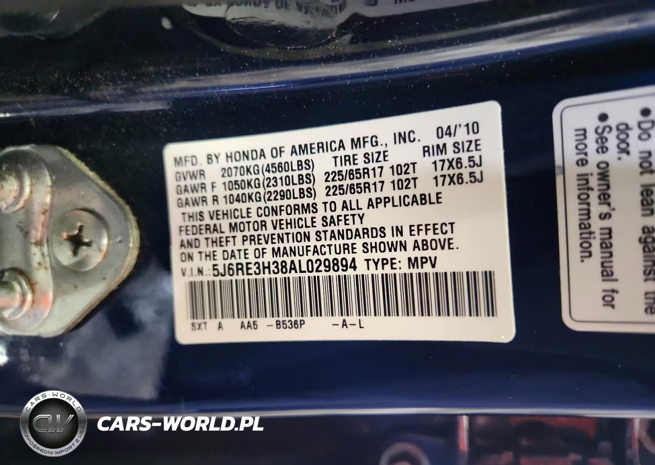 2010 Honda Cr-V Lx VIN:5J6RE3H38AL029894 - 13