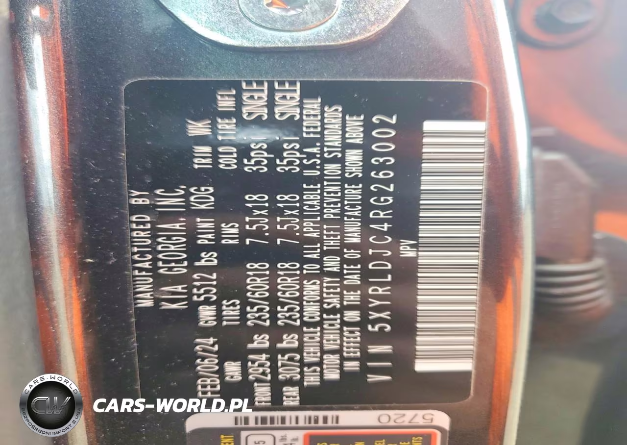 2024 Kia Sorento S VIN:5XYRLDJC4RG263002 - 13