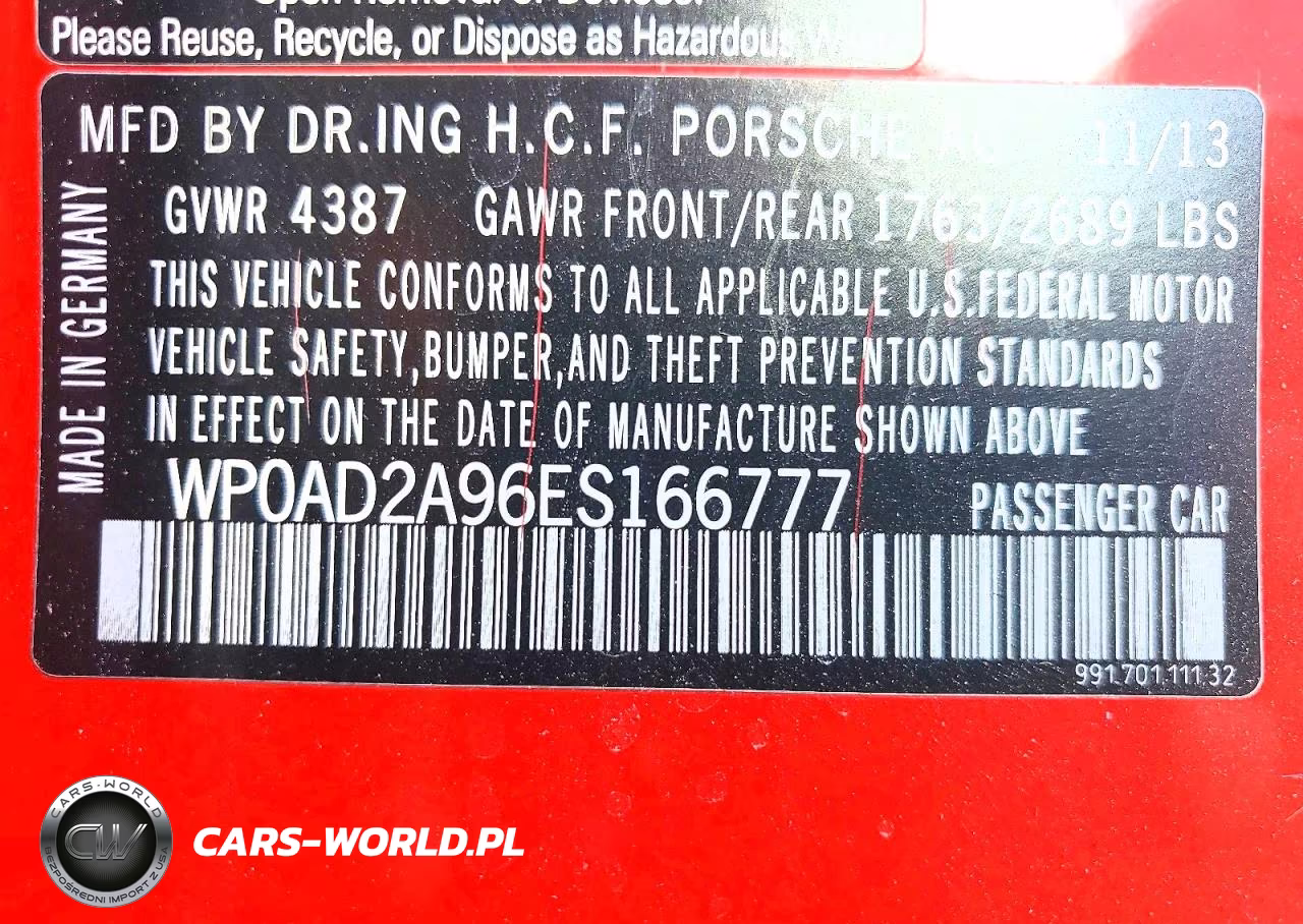 2014 Porsche 911 Turbo VIN:WP0AD2A96ES166777 - 12