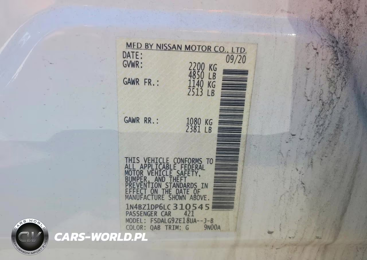 2020 Nissan Leaf Sl Plus VIN:1N4BZ1DP6LC310545 - 12