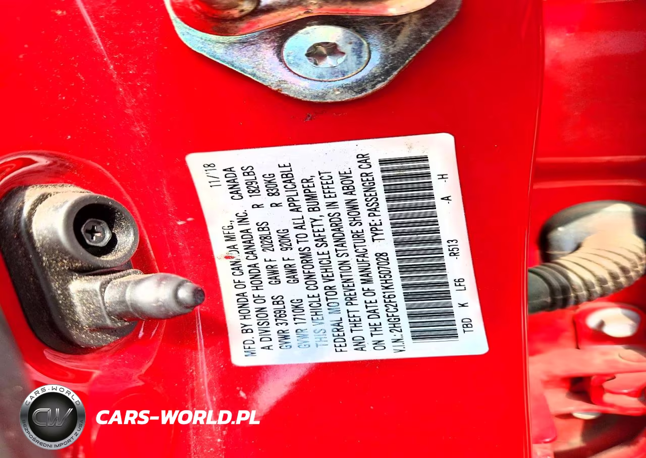 2019 Honda Civic Lx VIN:2HGFC2F61KH507028 - 12