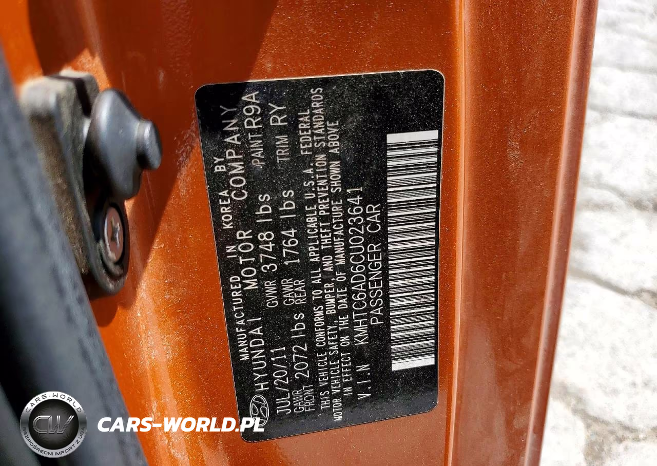 2012 Hyundai Veloster Base VIN:KMHTC6AD6CU023641 - 12