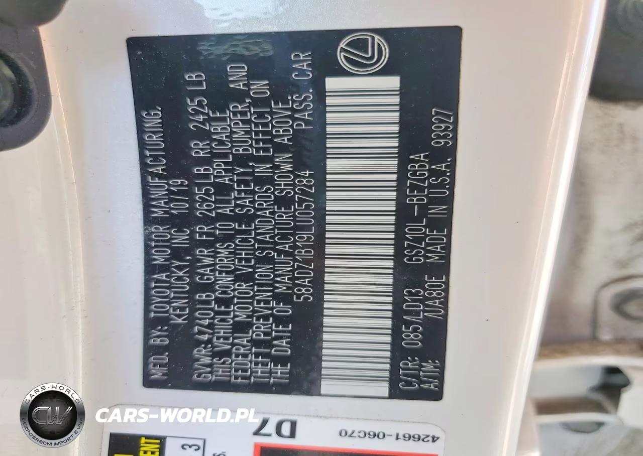 2020 Lexus Es 350 VIN:58ADZ1B19LU057284 - 13