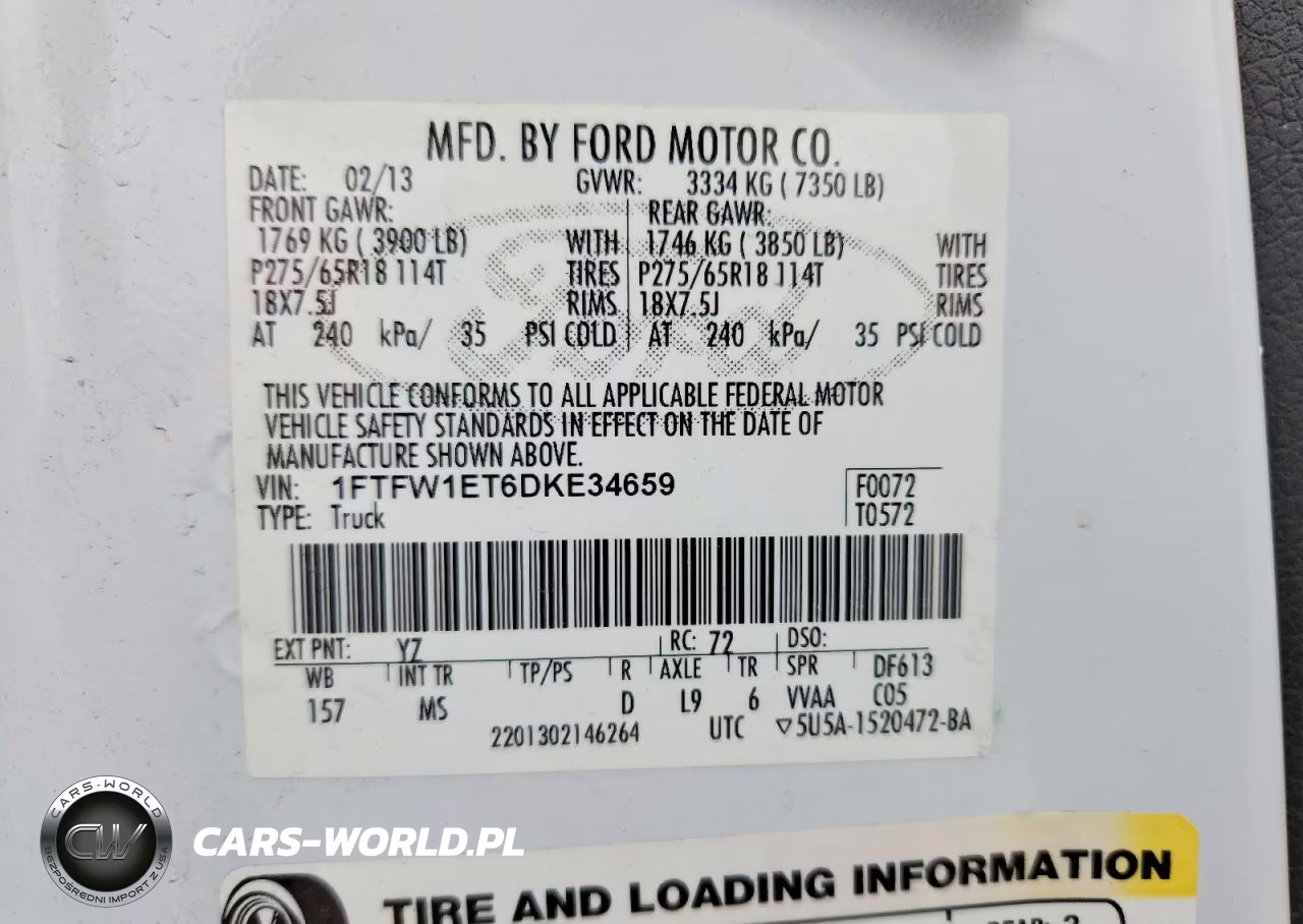 2013 Ford F150 Supercrew VIN:1FTFW1ET6DKE34659 - 12