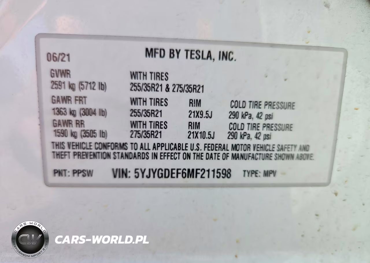 2021 Tesla Model Y VIN:5YJYGDEF6MF211598 - 13