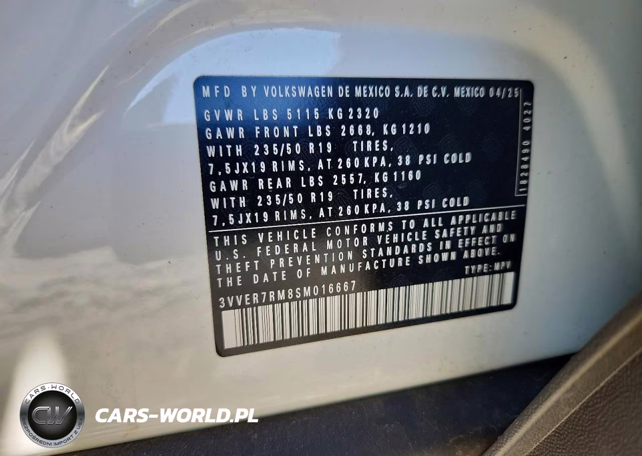2025 Volkswagen Tiguan Se VIN:3VVER7RM8SM016667 - 12