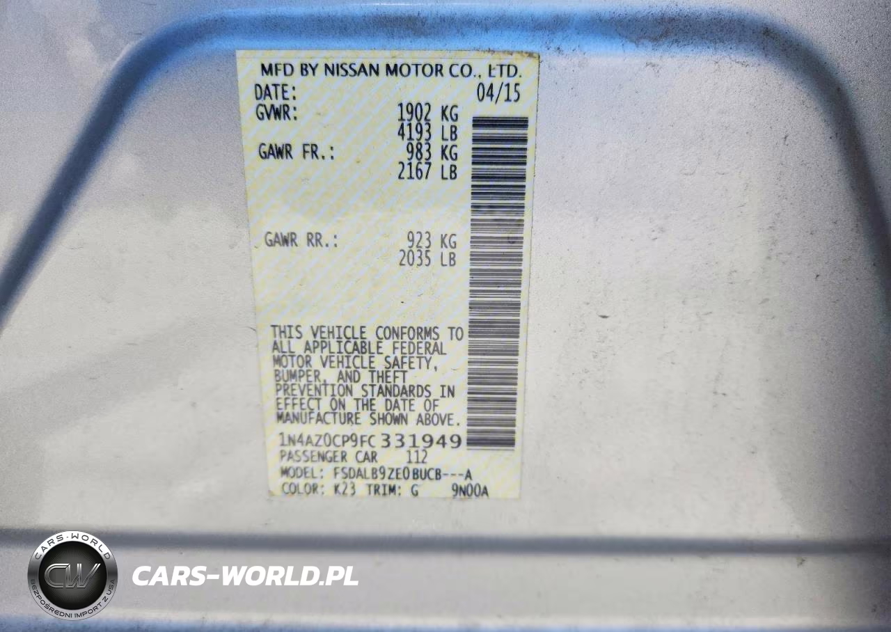 2015 Nissan Leaf S VIN:1N4AZ0CP9FC331949 - 13