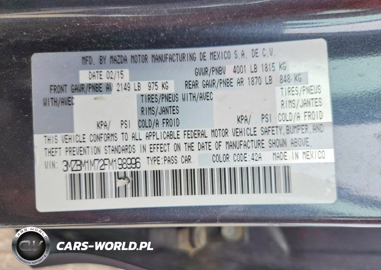2015 Mazda 3 Grand Touring VIN:3MZBM1M72FM198996 - 12