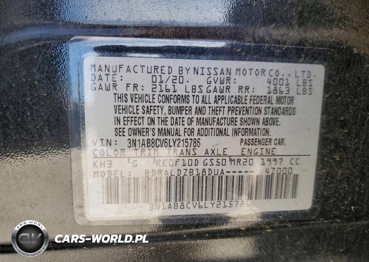 2020 Nissan Sentra Sv VIN:3N1AB8CV6LY215786 - 12