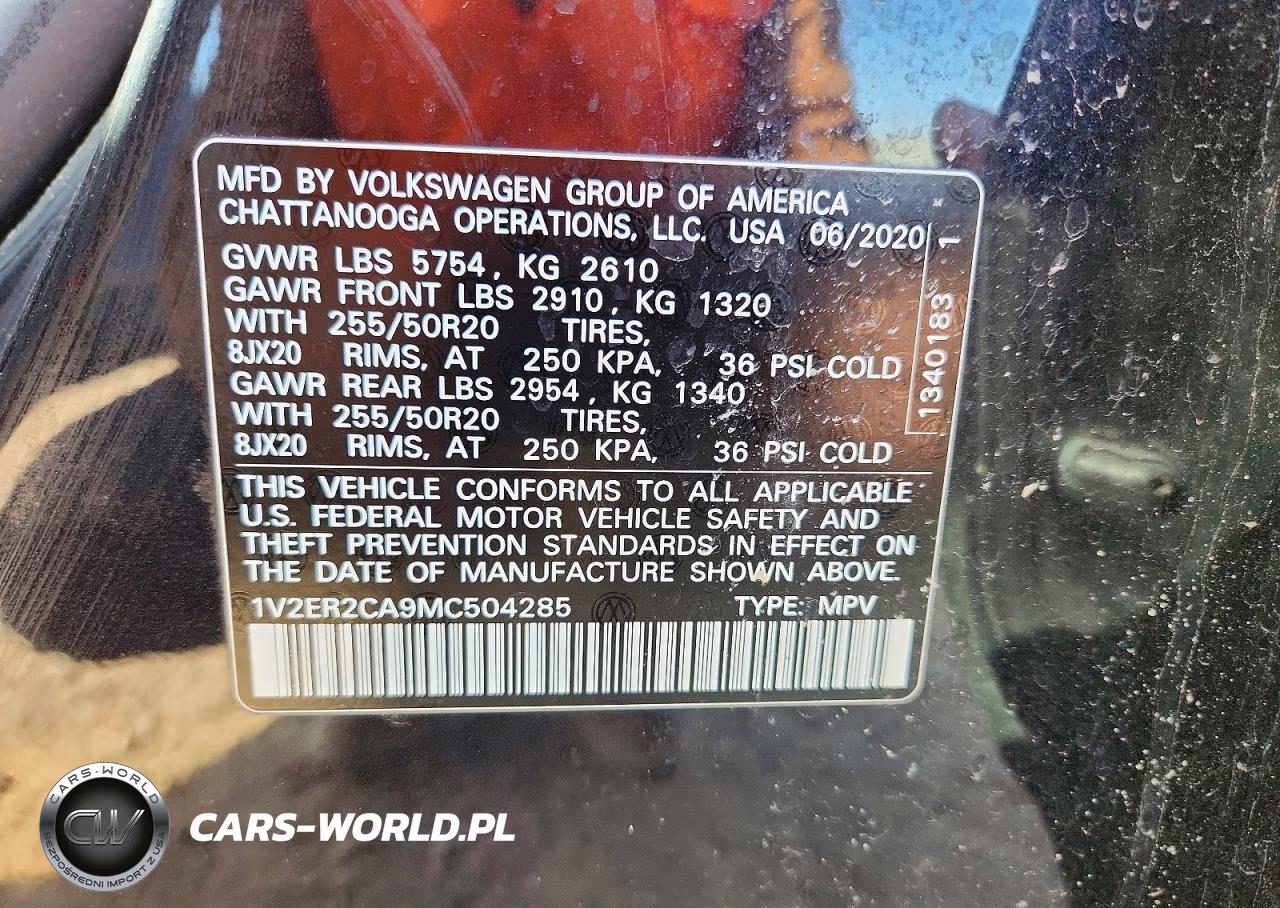 2021 Volkswagen Atlas Sel VIN:1V2ER2CA9MC504285 - 13