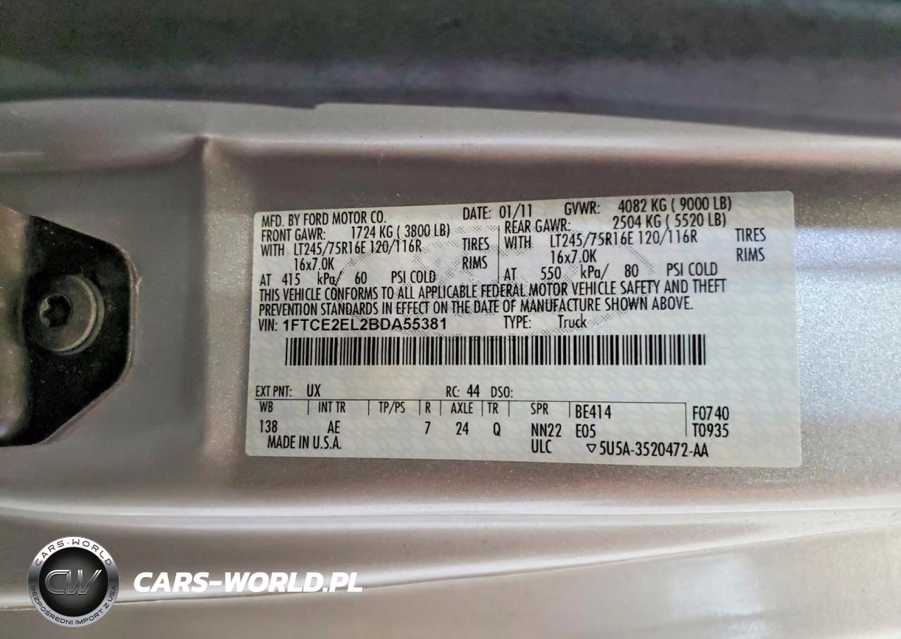 2011 Ford Econoline E250 Van VIN:1FTCE2EL2BDA55381 - 13