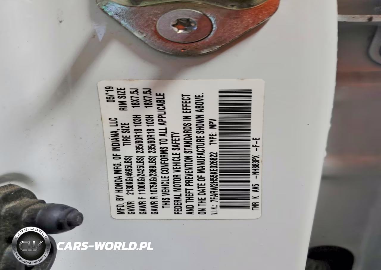 2019 Honda Cr-V Ex VIN:7FARW2H55KE026622 - 14