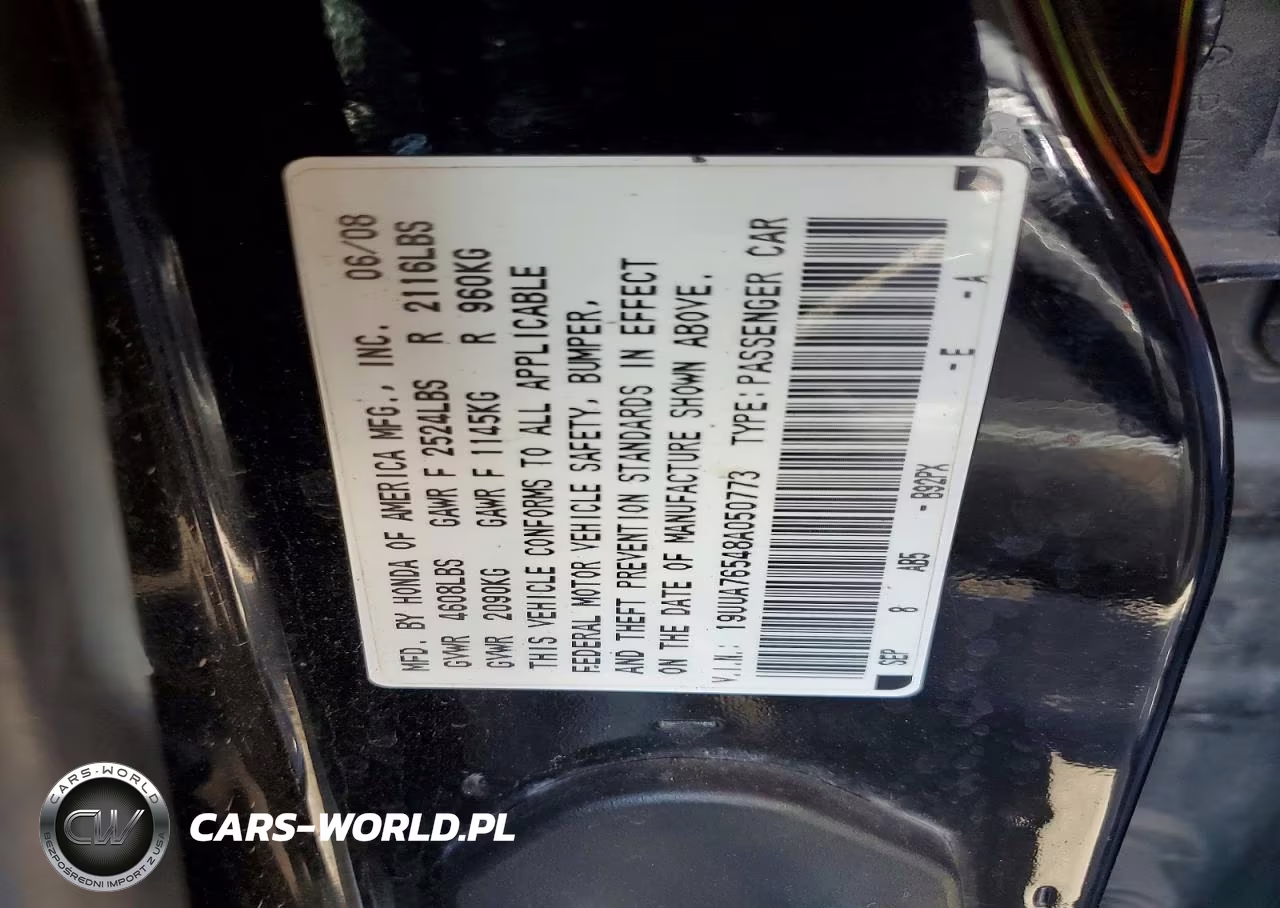 2008 Acura Tl Type S VIN:19UUA76548A050773 - 13