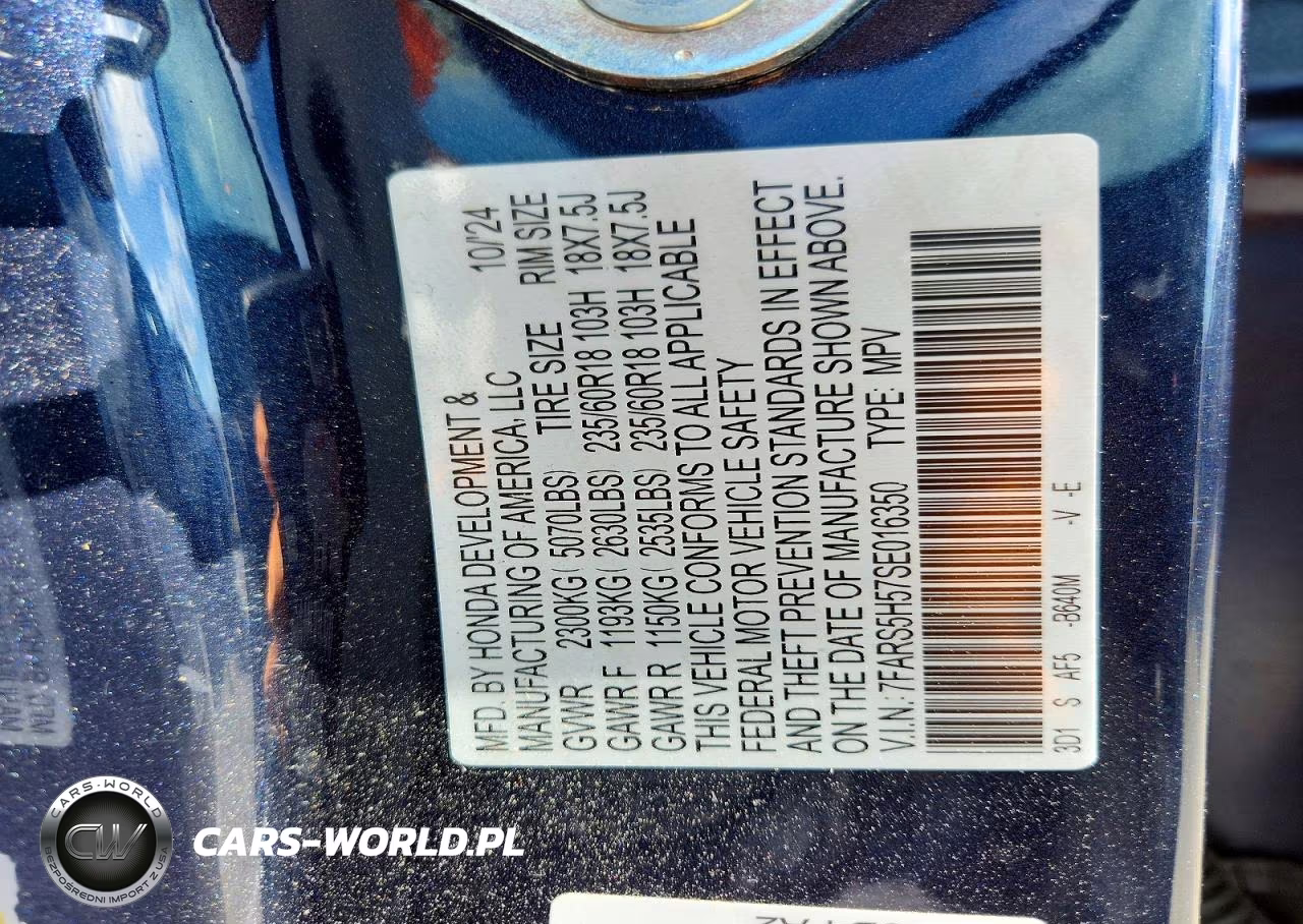 2025 Honda Cr-V Sport VIN:7FARS5H57SE016350 - 14