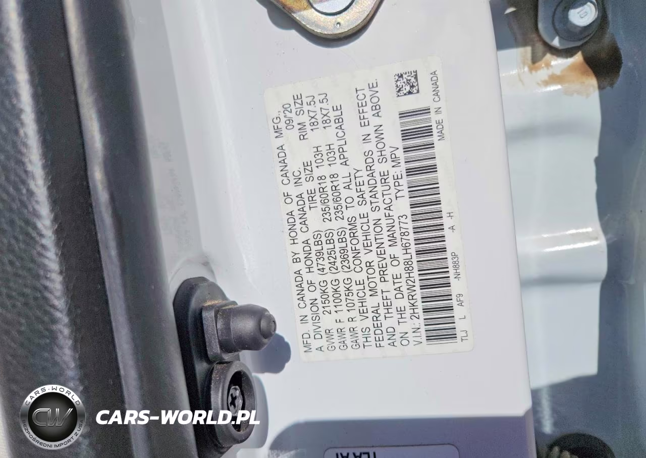 2020 Honda Cr-V Exl VIN:2HKRW2H88LH678773 - 13