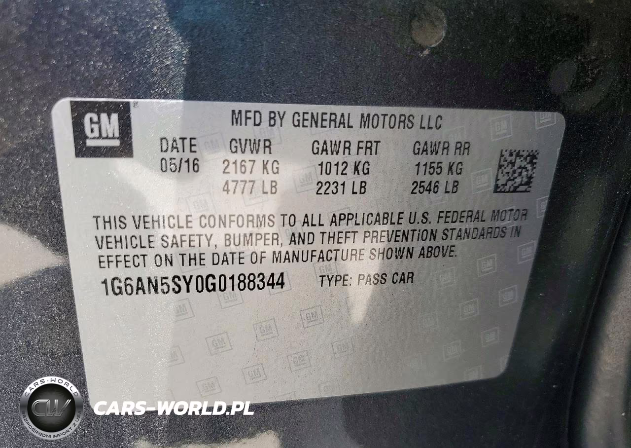 2016 Cadillac Ats-V VIN:1G6AN5SY0G0188344 - 13