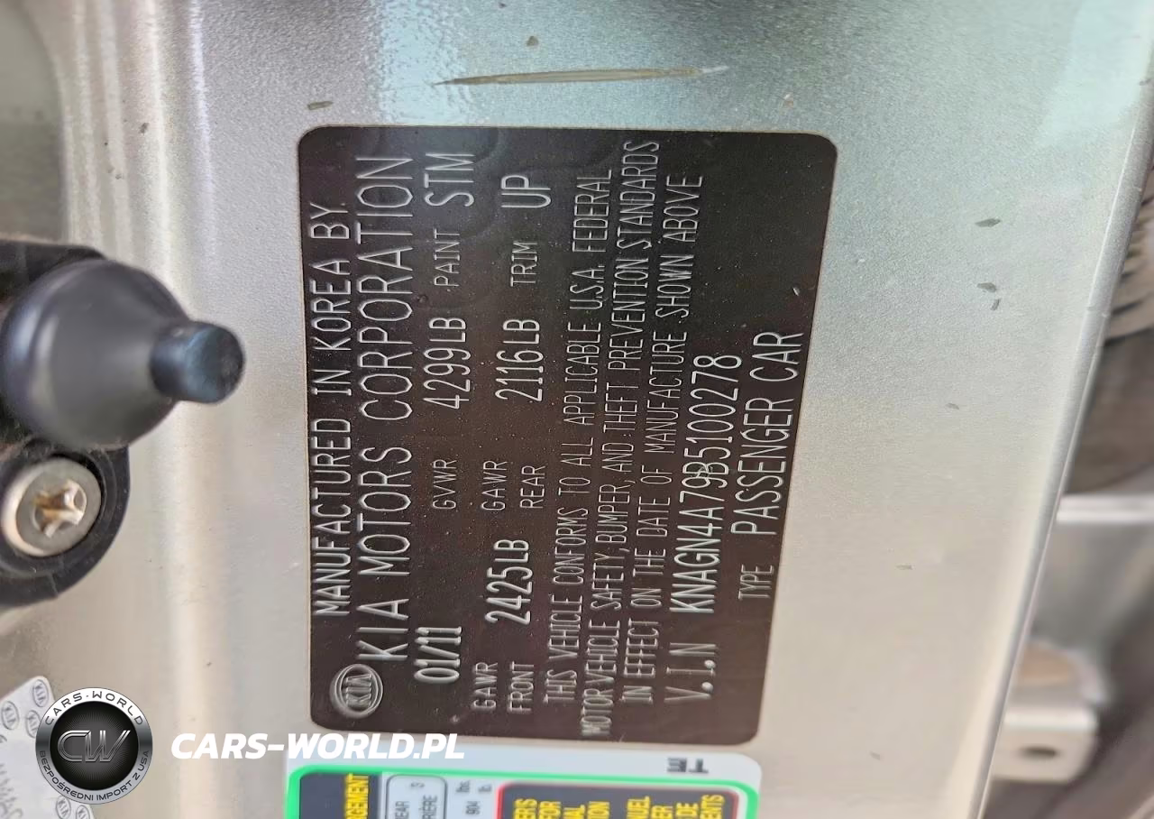 2011 Kia Optima Ex VIN:KNAGN4A79B5100278 - 13