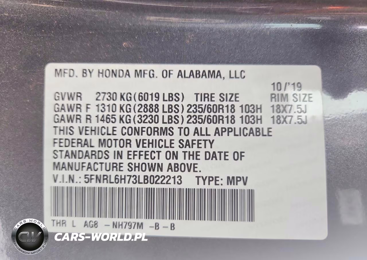 2020 Honda Odyssey Exl VIN:5FNRL6H73LB022213 - 13