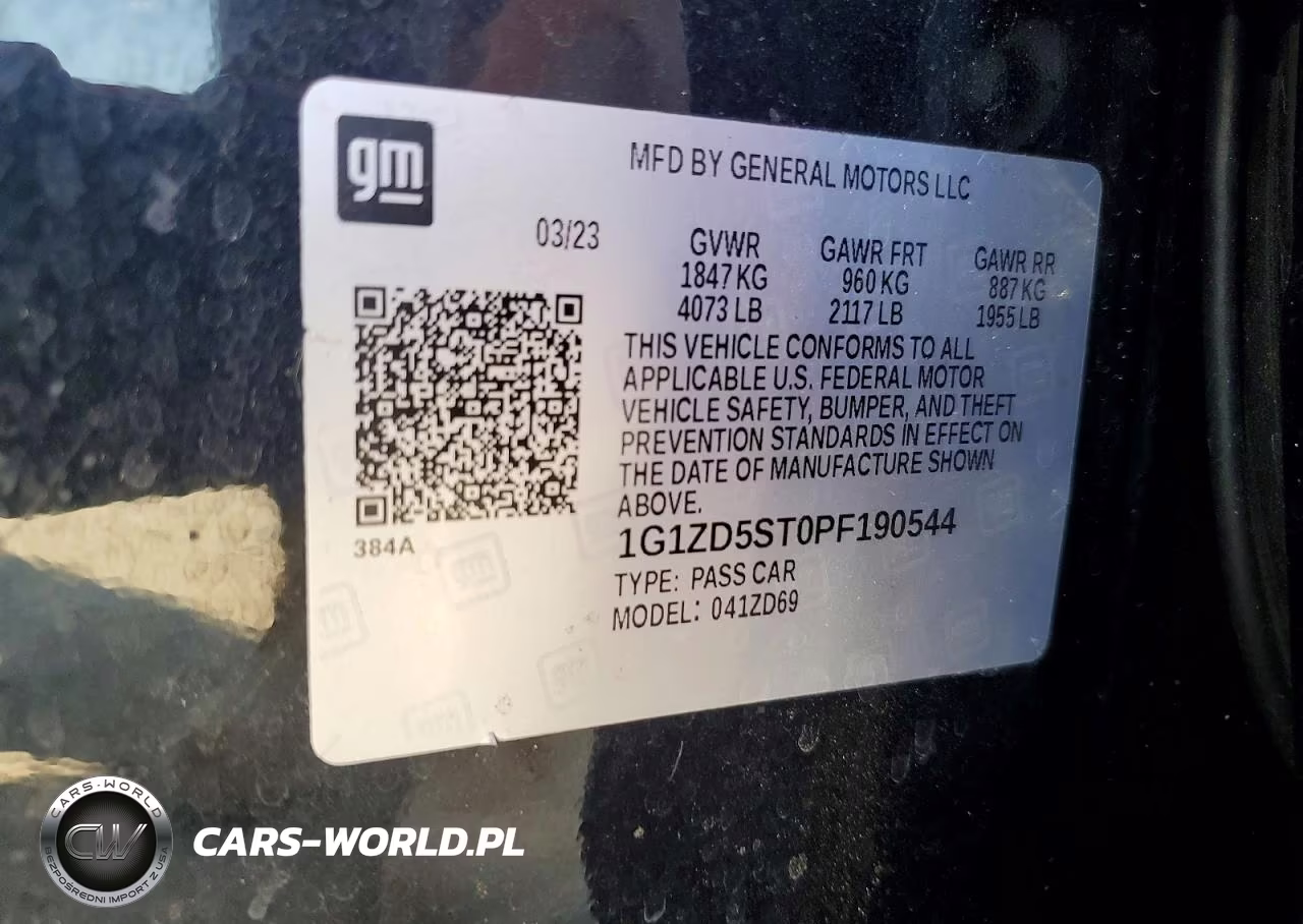 2023 Chevrolet Malibu Lt VIN:1G1ZD5ST0PF190544 - 12