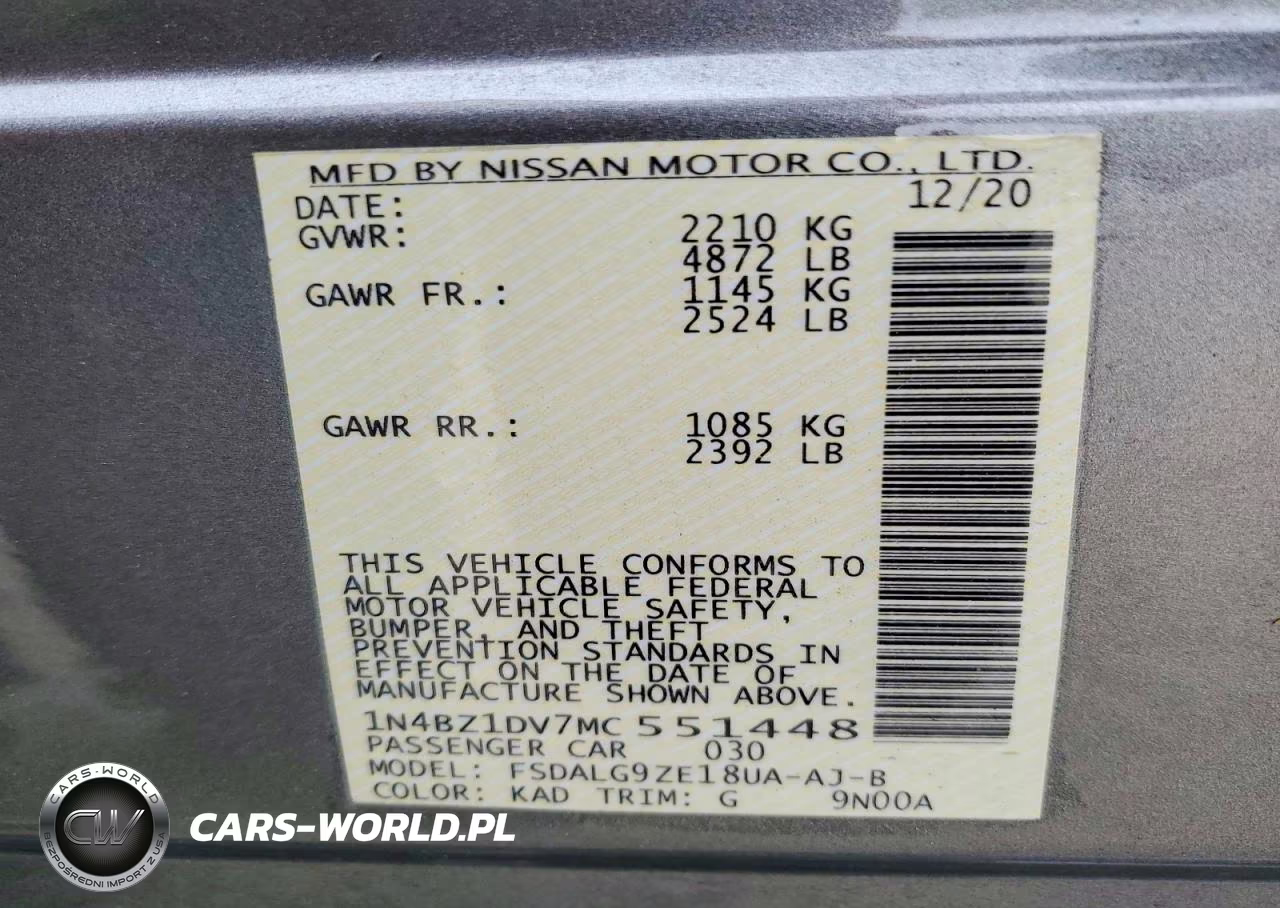 2021 Nissan Leaf Sl Plus VIN:1N4BZ1DV7MC551448 - 13