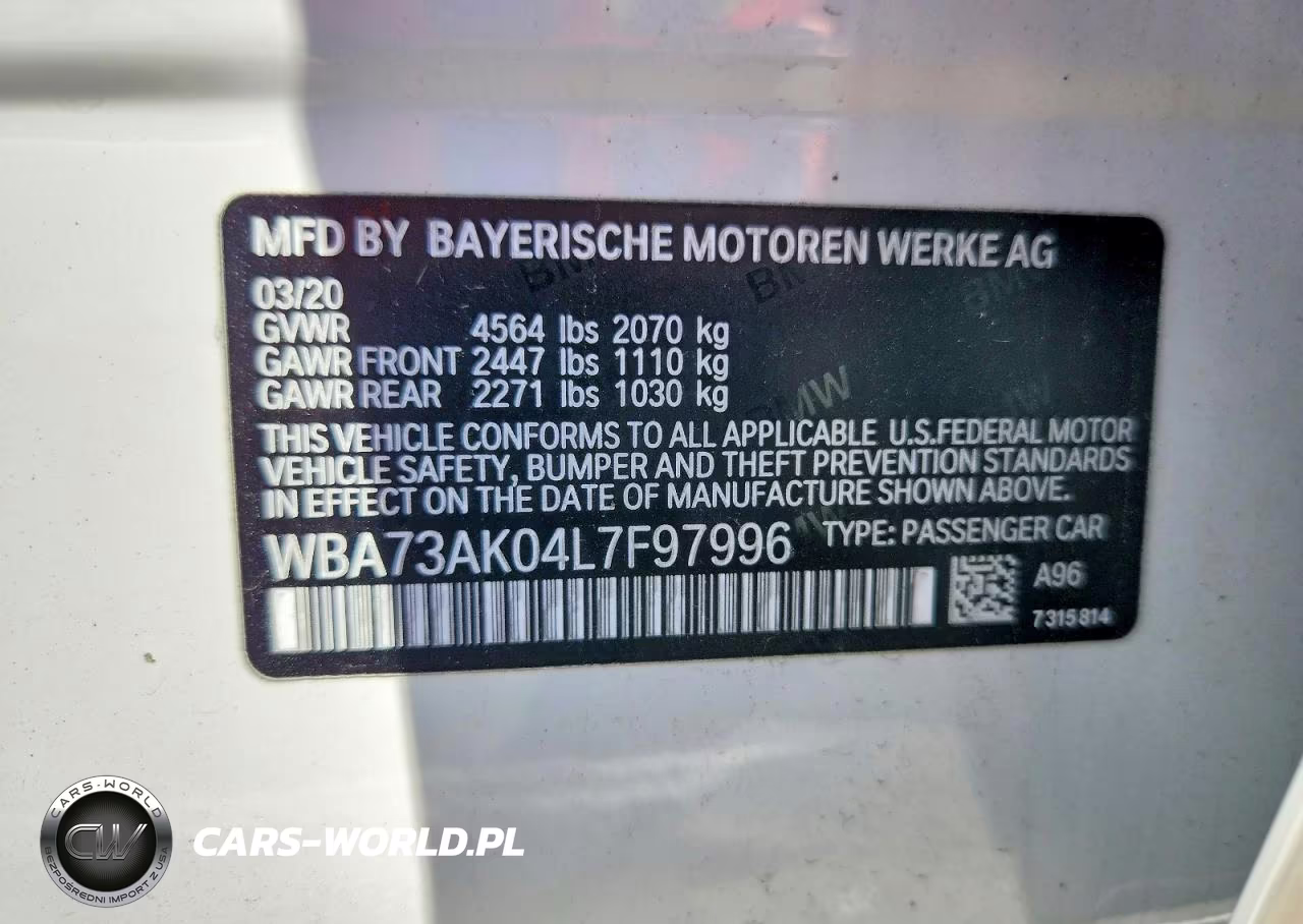 2020 BMW 228Xi VIN:WBA73AK04L7F97996 - 13