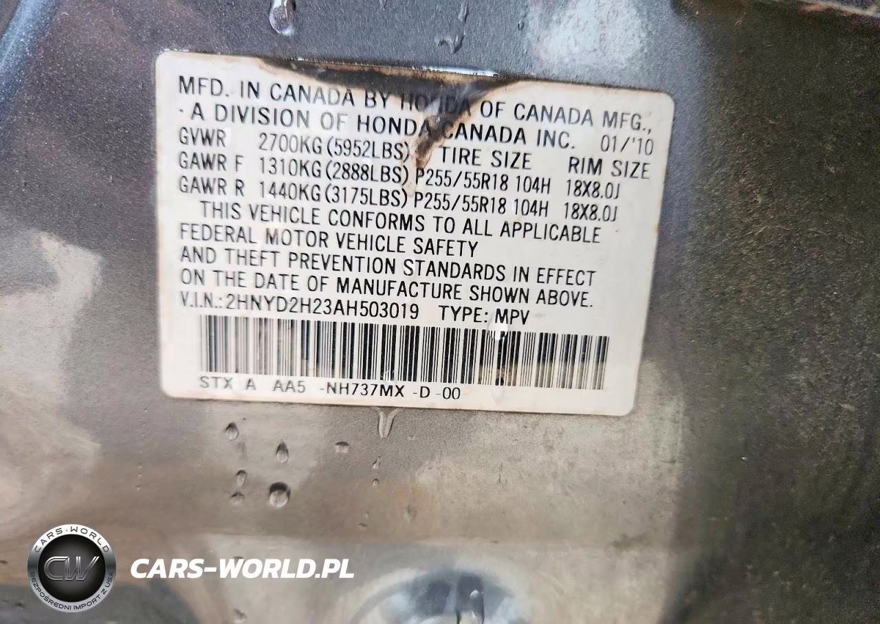 2010 Acura Mdx VIN:2HNYD2H23AH503019 - 13