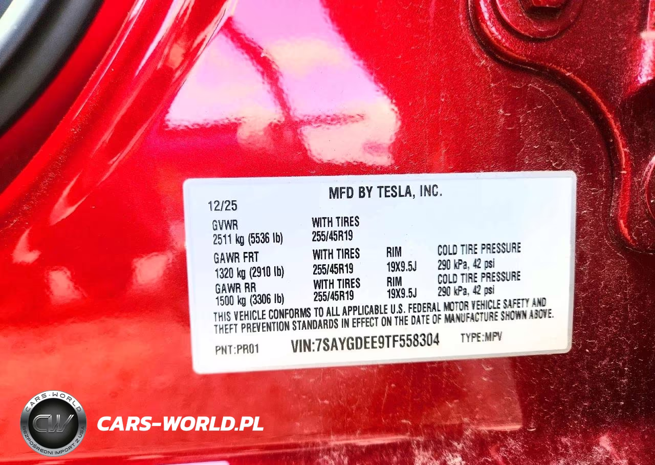 2026 Tesla Model Y VIN:7SAYGDEE9TF558304 - 12