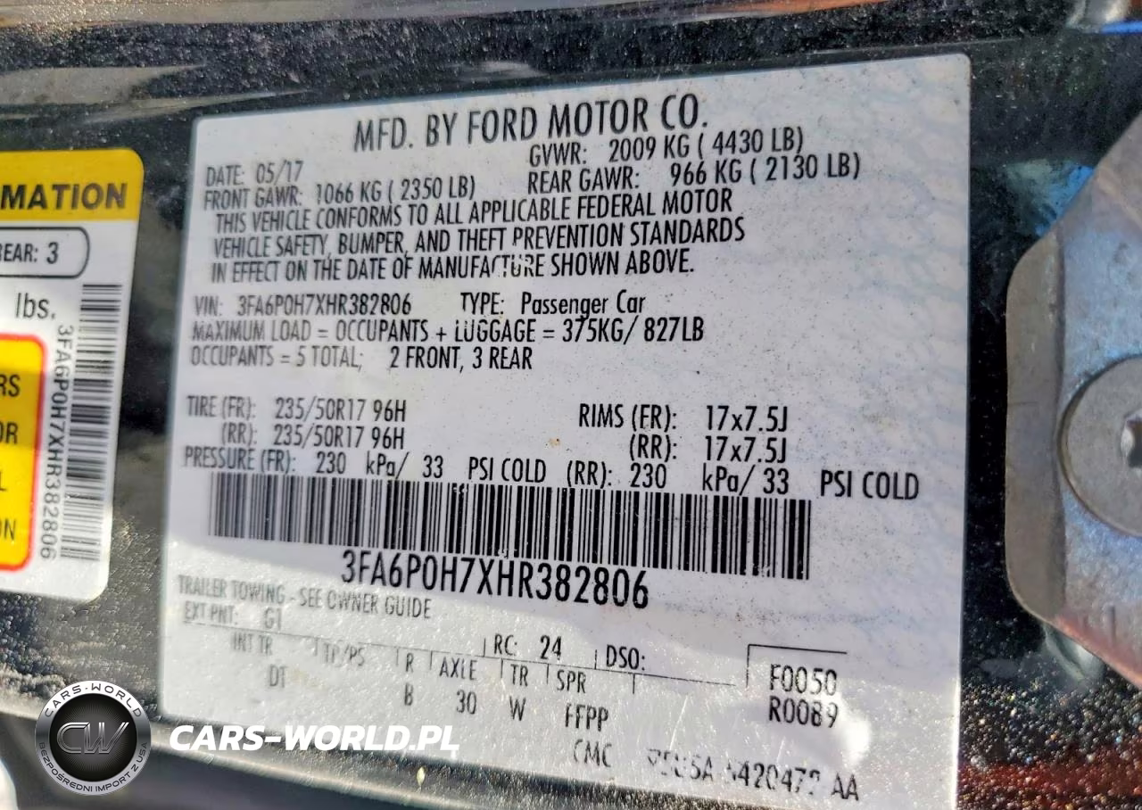 2017 Ford Fusion Se VIN:3FA6P0H7XHR382806 - 12